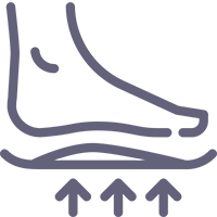 Soles of the feet (plantar hyperhidrosis) icon